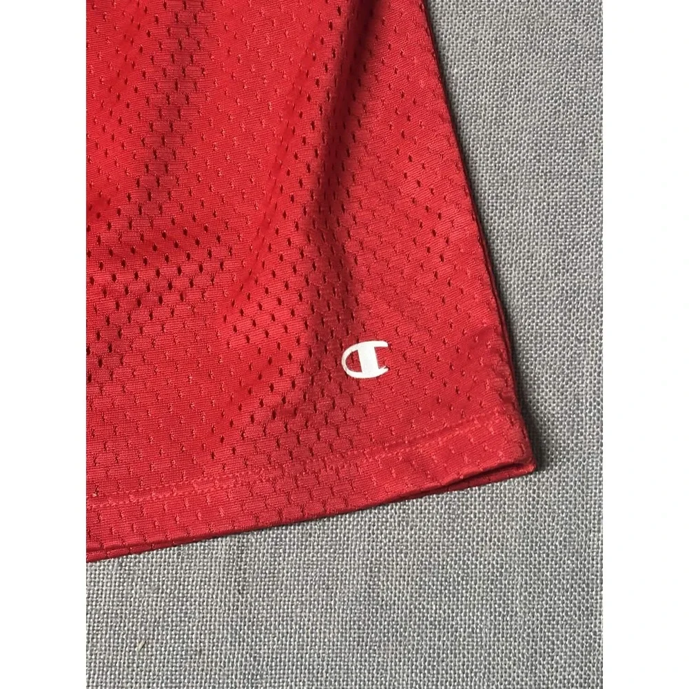 Champion Shorts Mesh Athletic Running Large Red Good Condition Sportswear
